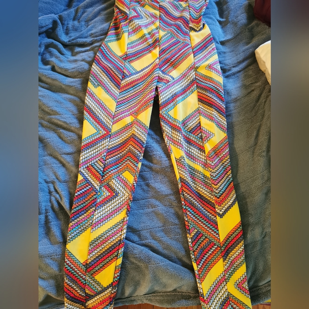 Yellow geometric full My Corpo Lindo Bodysuit S/M - Picture 3 of 6